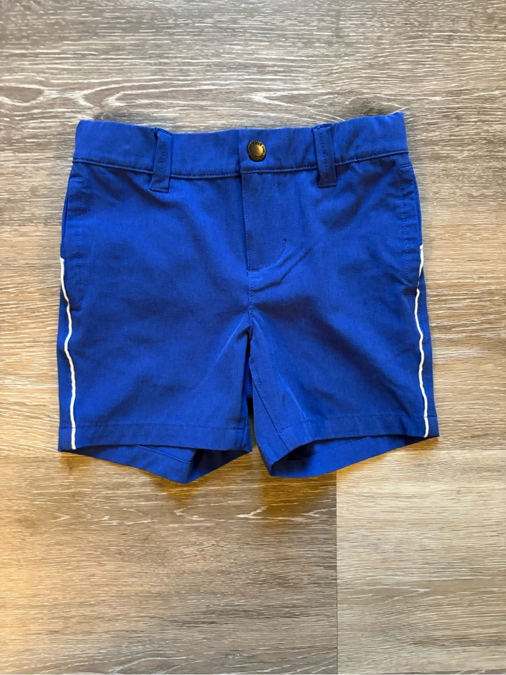 Janie and Jack Royal Blue Shorts with White Side Stripe